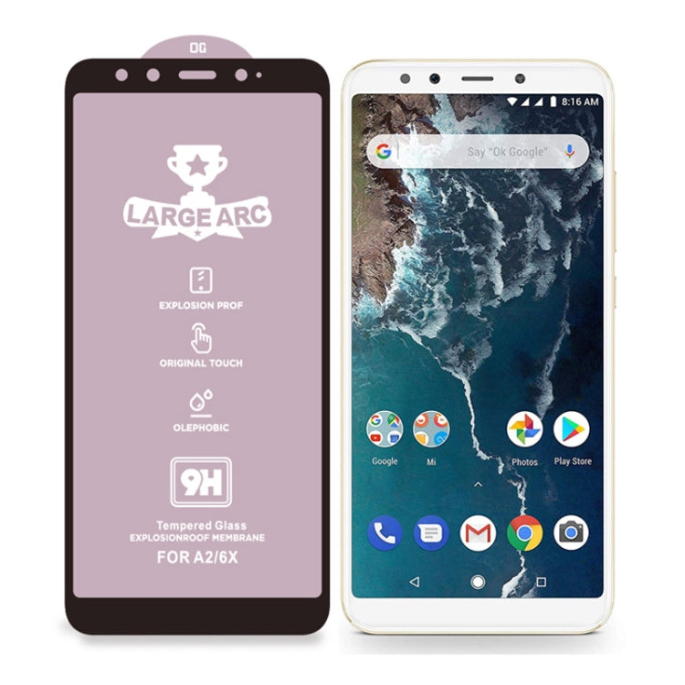 25 PCS 9H HD Large Arc High Alumina Full Screen Tempered Glass Film for Xiaomi Mi A2 -  by PMC TechLife | Online Shopping South Africa | PMC TechLife