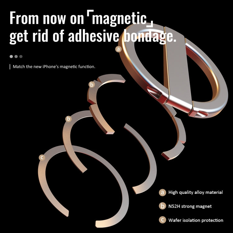 R-JUST SJ20 Magnetic Back Sticker Phone Holder for iPhone 14 & 13 & 12 Series(Black) - Hand-Sticking Bracket by R-JUST | Online Shopping South Africa | PMC TechLife