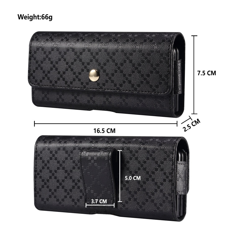 For Samsung Galaxy Z Fold3 5G Checkered Texture Waist Hanging Phone Case(Black) - free shipping - PMC TechLife - Order now!