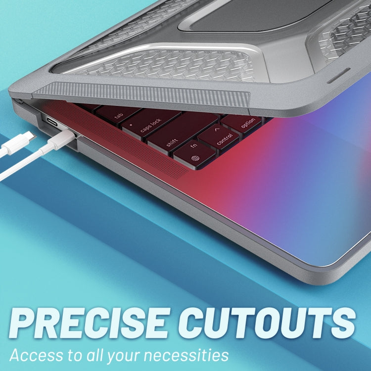 PC + TPU Honeycomb Laptop Protective Case For MacBook Pro 13.3 inch A2338 / A2289 / A2251 (2020)(Star Gray) - MacBook Pro Cases by PMC TechLife | Online Shopping South Africa | PMC TechLife