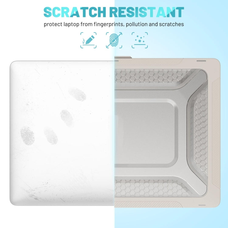PC + TPU Honeycomb Laptop Protective Case For MacBook Pro 16.2 inch A2485 2021(Elegant Apricot) - MacBook Pro Cases by PMC TechLife | Online Shopping South Africa | PMC TechLife