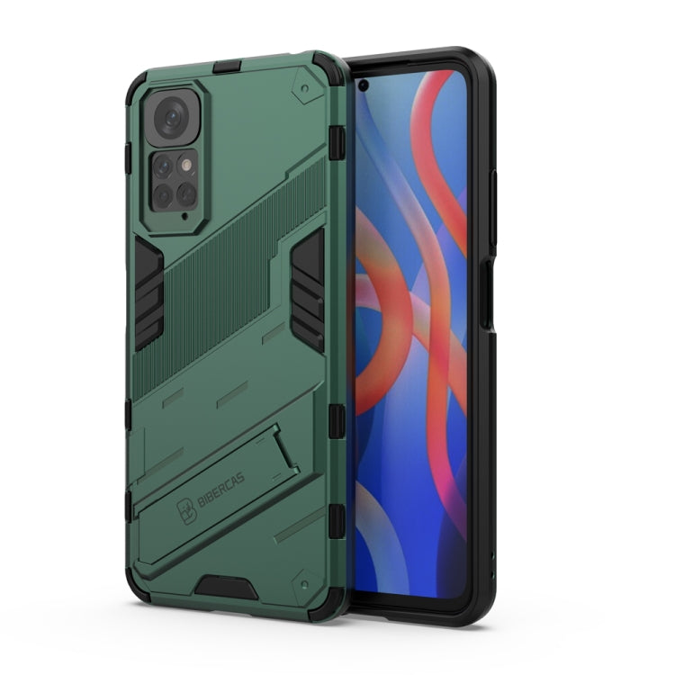 For Xiaomi Redmi Note 11 / Note 11S Global Punk Armor 2 in 1 PC + TPU Shockproof Phone Case with Invisible Holder(Green) - free shipping - PMC TechLife - Order now!