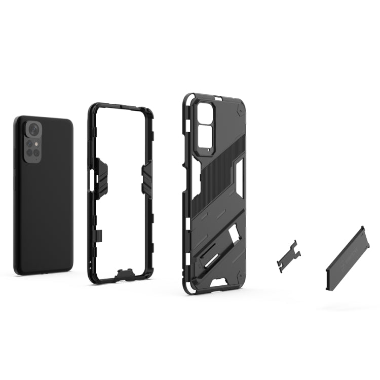 For Xiaomi Redmi Note 11 / Note 11S Global Punk Armor 2 in 1 PC + TPU Shockproof Phone Case with Invisible Holder(Red) - free shipping - PMC TechLife - Order now!