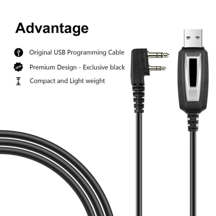 RETEVIS J9110P Dedicated USB Programming Cable for RT3S Series EDA0014386 / EDA0014407(Black) - free shipping - PMC TechLife - Order now!