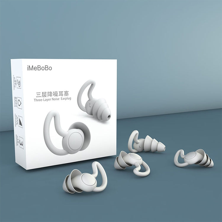 iMeBoBo A1 Shark Fin Version Nano Silicone Sleeping Noise Reduction Earplugs, Style:Three Layer(Black) - Anti-dust & Ear Caps by PMC TechLife | Online Shopping South Africa | PMC TechLife