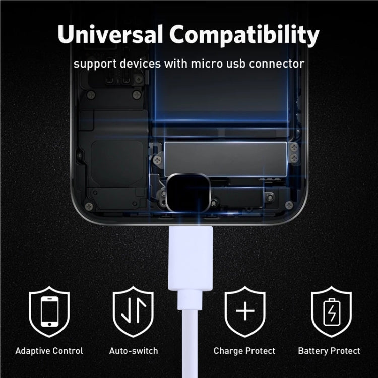 USB to Micro USB Copper Core Charging Cable, Cable Length:1m(Black) - free shipping - PMC TechLife - Order now!