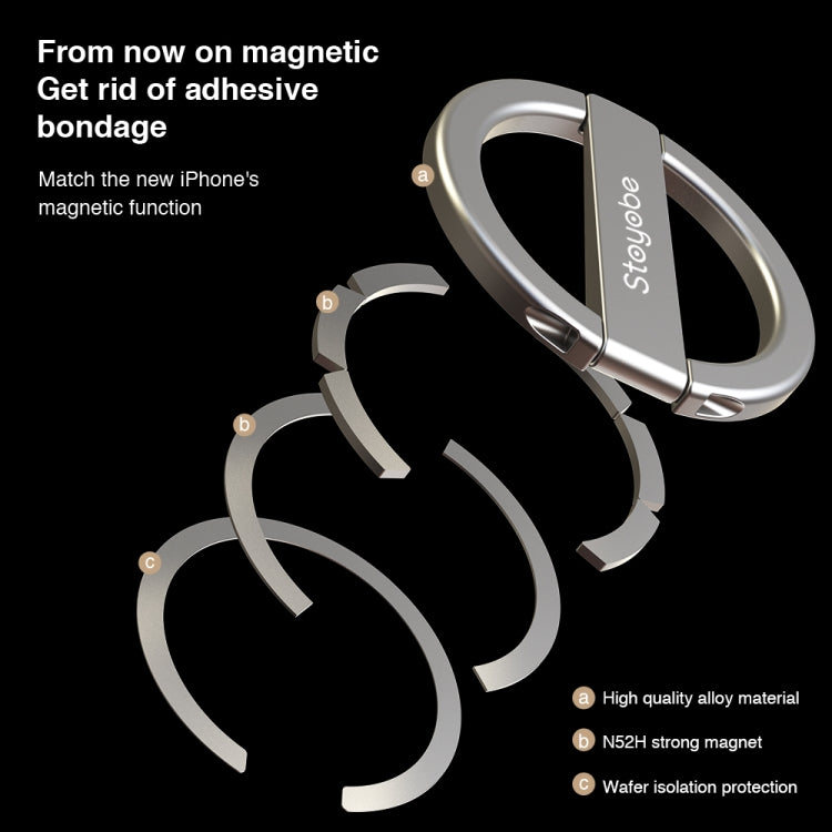 DUX DUICS Stoyobe HF-IV Magnetic Mobile Phone Stand Bracket for iPhone 12 & 13 Series(Silver) - Hand-Sticking Bracket by DUX DUCIS | Online Shopping South Africa | PMC TechLife | Buy Now Pay Later Mobicred