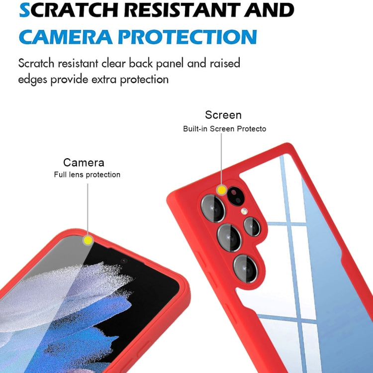 For Samsung Galaxy S22 Ultra 5G Acrylic + TPU 360 Degrees Full Coverage Shockproof Phone Case(Pink) - Galaxy S22 Ultra 5G Cases by PMC TechLife | Online Shopping South Africa | PMC TechLife | Buy Now Pay Later Mobicred