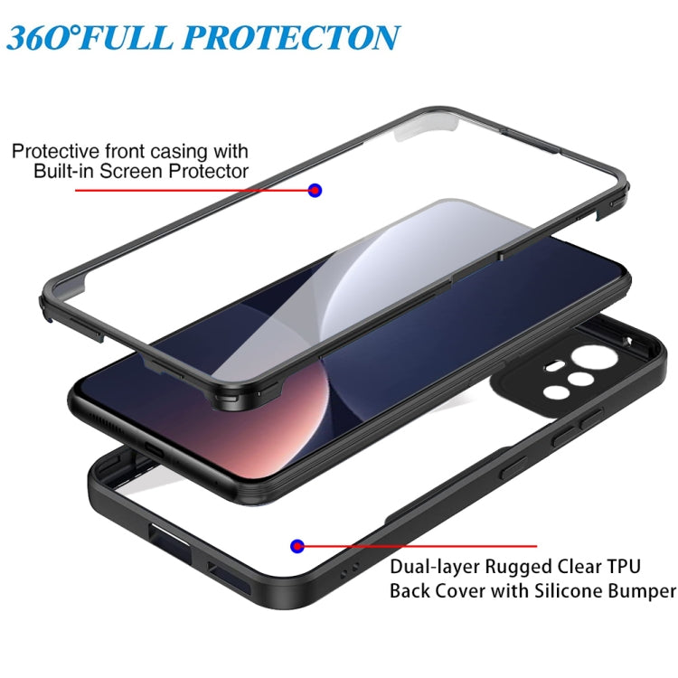 For Xiaomi 12 Pro 5G Acrylic + TPU 360 Degrees Full Coverage Shockproof Phone Case(Black) - free shipping - PMC TechLife - Order now!