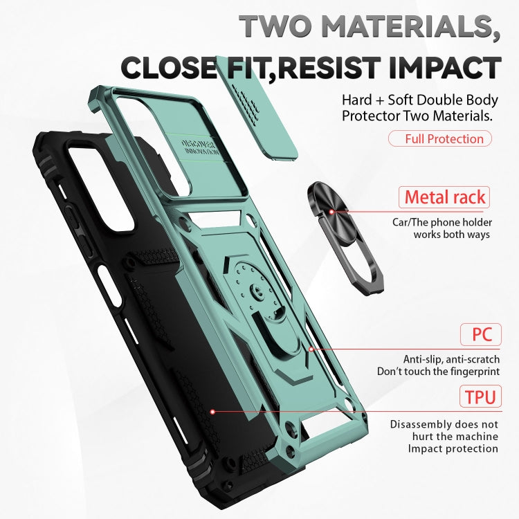 For Xiaomi Redmi Note 11 Global Sliding Camshield Holder Phone Case(Dark Green) - free shipping - PMC TechLife - Order now!
