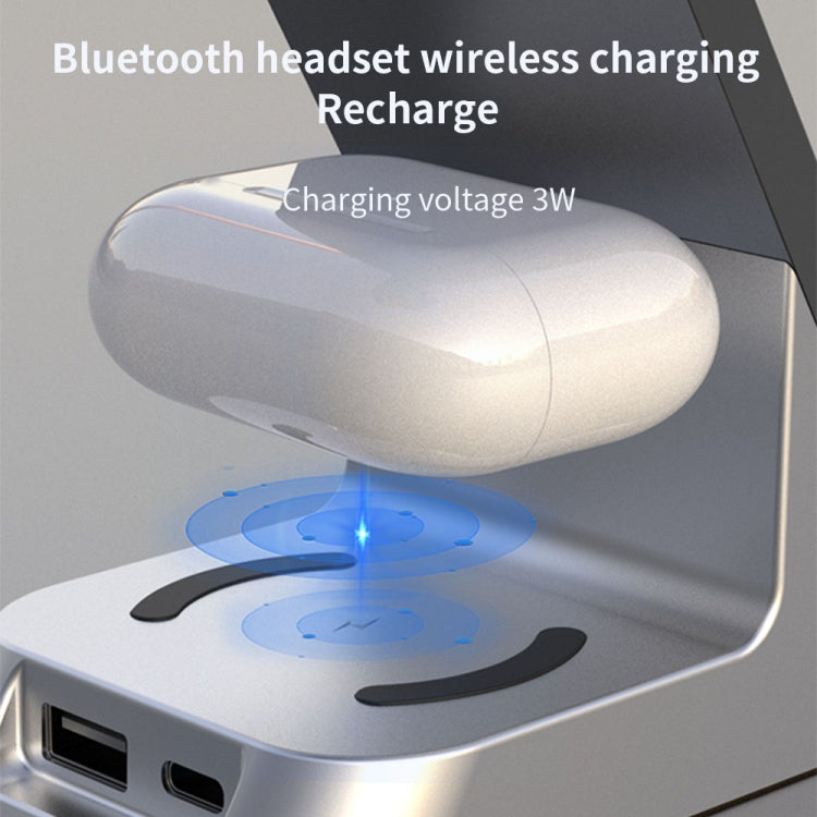 H36 6 in 1 15W Alarm Clock Digital Display Magsafe Magnetic Wireless Charger for Mobile Phones / AirPods / iWatch -  by PMC TechLife | Online Shopping South Africa | PMC TechLife