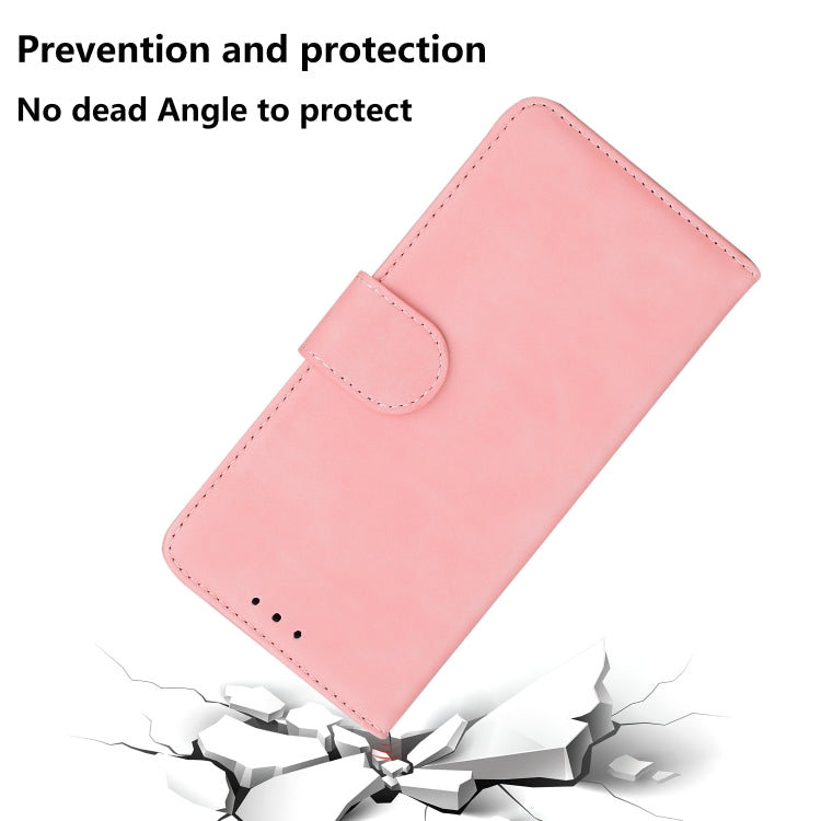 For Samsung Galaxy S21 Ultra 5G Skin Feel Pure Color Flip Leather Phone Case(Pink) - free shipping - PMC TechLife - Order now!