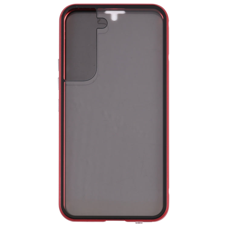 For Samsung Galaxy S22 5G Anti-peeping Magnetic Double-sided Tempered Glass Phone Case(Red) - Galaxy S22 5G Cases by PMC TechLife | Online Shopping South Africa | PMC TechLife | Buy Now Pay Later Mobicred