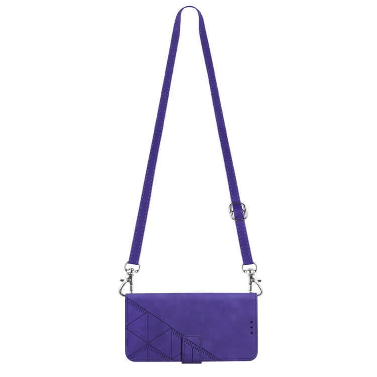 For Nokia X20 / X10 Crossbody 3D Embossed Flip Leather Phone Case(Purple) - Nokia Cases by PMC TechLife | Online Shopping South Africa | PMC TechLife | Buy Now Pay Later Mobicred