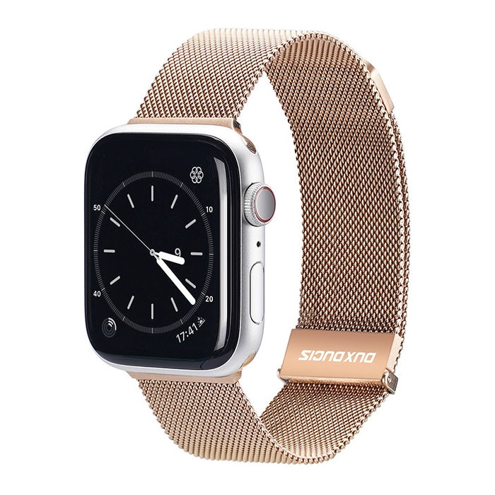DUX DUCIS Milanese Watchband For Apple Watch Series 9&8&7 45mm / SE 3&SE 2&6&SE&5&4 44mm / 3&2&1 42mm(Gold) - free shipping - PMC TechLife - Order now!