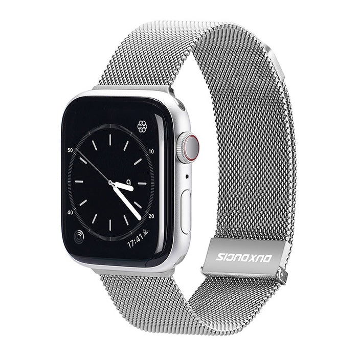 DUX DUCIS Milanese Watchband For Apple Watch Series 9&8&7 45mm / SE 3&SE 2&6&SE&5&4 44mm / 3&2&1 42mm(Silver) - Watch Bands by DUX DUCIS | Online Shopping South Africa | PMC TechLife | Buy Now Pay Later Mobicred