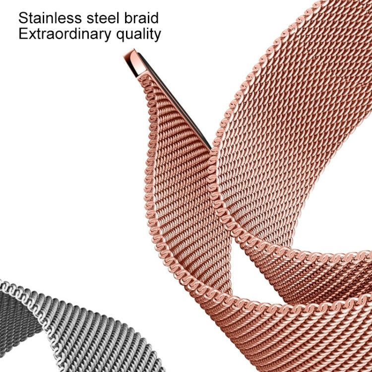 For Apple Watch Series 9&8&7 41mm / SE 3&SE 2&6&SE&5&4 40mm / 3&2&1 38mm Mutural Milanese Stainless Steel Watch Band(Rose Gold) - Watch Bands by Mutural | Online Shopping South Africa | PMC TechLife | Buy Now Pay Later Mobicred