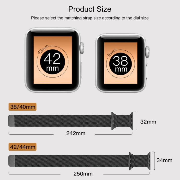 For Apple Watch Ultra 49mm&Watch Ultra 2 49mm / Series 9&8&7 45mm / SE 3&SE 2&6&SE&5&4 44mm / 3&2&1 42mm Mutural Milanese Stainless Steel Watch Band(Rose Gold) - Watch Bands by Mutural | Online Shopping South Africa | PMC TechLife | Buy Now Pay Later Mobicred
