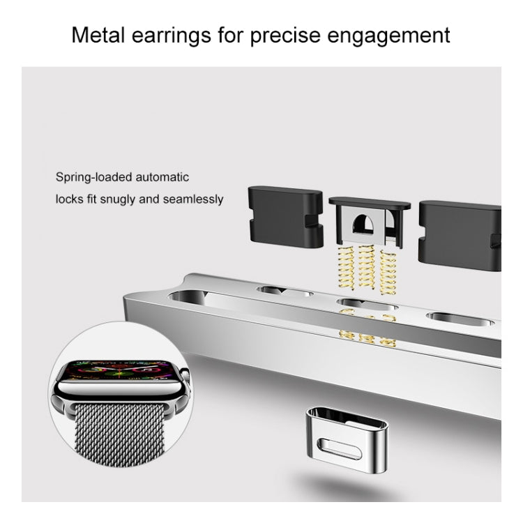 For Apple Watch Series 7 45mm / 6 & SE & 5 & 4 44mm / 3 & 2 & 1 42mm Mutural Milanese Stainless Steel Watch Band(Silver) - Watch Bands by Mutural | Online Shopping South Africa | PMC TechLife | Buy Now Pay Later Mobicred