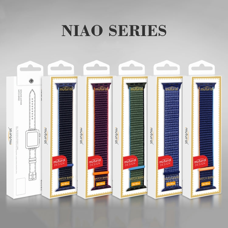 For Apple Watch Apple Watch Ultra 49mm&Watch Ultra 2 49mm / Series 9&8&7 45mm / SE 3&SE 2&6&SE&5&4 44mm / 3&2&1 42mm Mutural Nylon Watch Band(Heartbeat Purple) - free shipping - PMC TechLife - Order now!