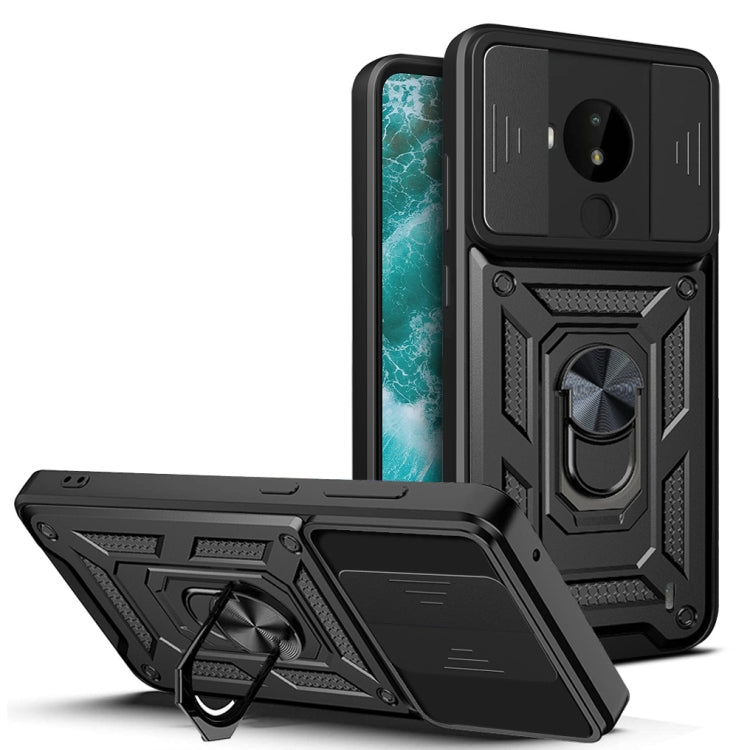 For Nokia C30 Sliding Camera Cover Design TPU+PC Phone Case(Black) - Nokia Cases by PMC TechLife | Online Shopping South Africa | PMC TechLife
