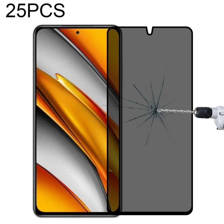 25 PCS Full Cover Anti-peeping Tempered Glass Film For Xiaomi Poco F3 -  by PMC TechLife | Online Shopping South Africa | PMC TechLife