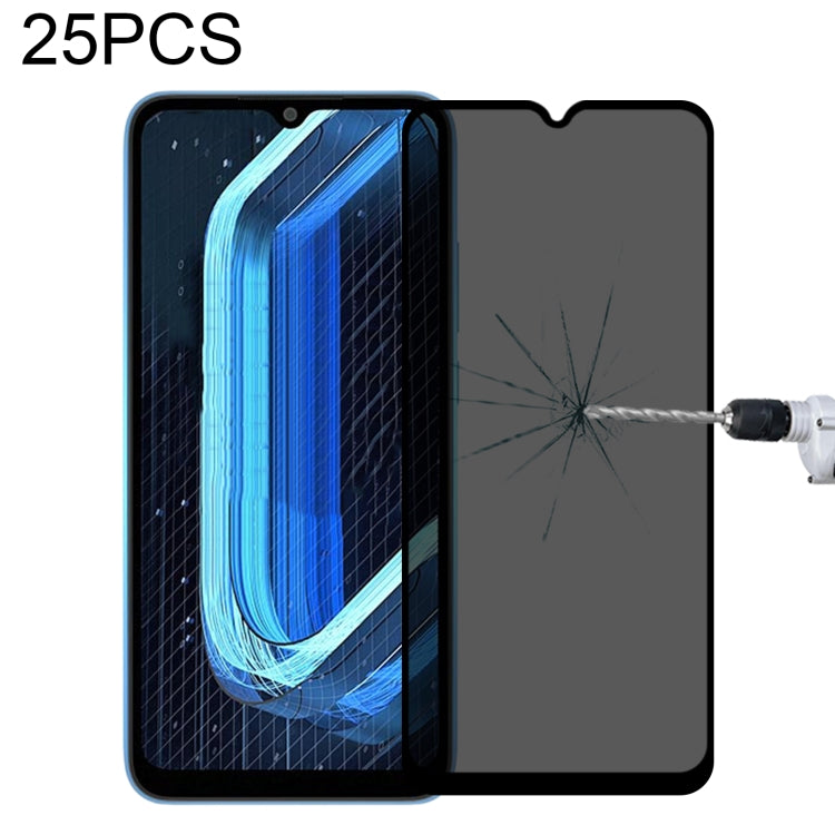 25 PCS Full Cover Anti-peeping Tempered Glass Film For Xiaomi Poco C31 -  by PMC TechLife | Online Shopping South Africa | PMC TechLife