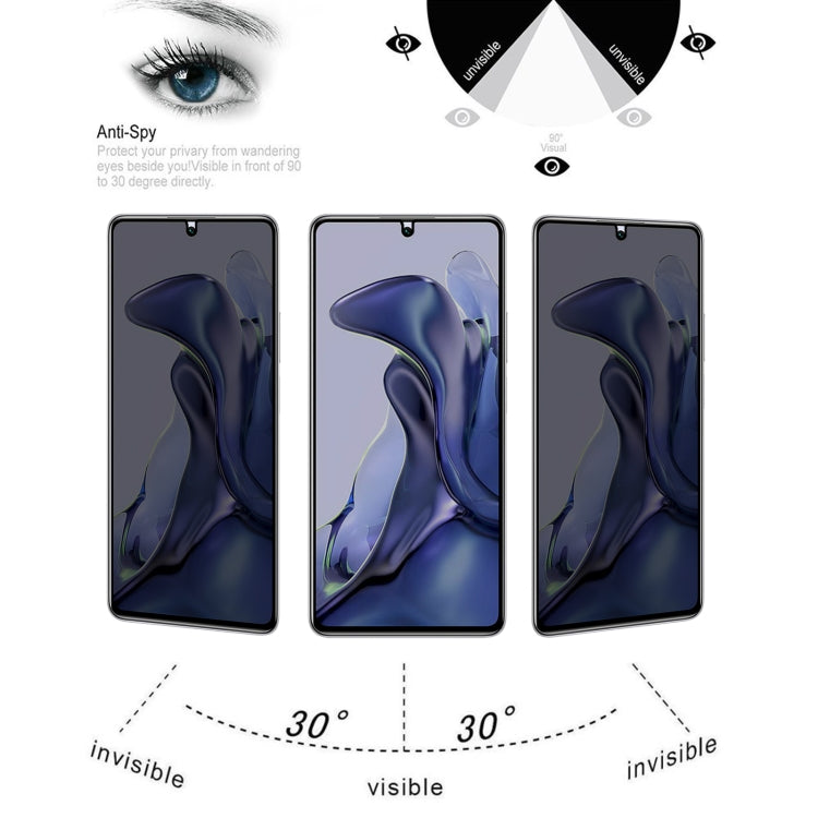 25 PCS Full Cover Anti-peeping Tempered Glass Film For Xiaomi Mi 11T / 11T Pro -  by PMC TechLife | Online Shopping South Africa | PMC TechLife