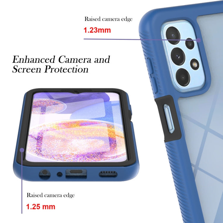 For Samsung Galaxy A23 5G / 4G Starry Sky Solid Color Series PC + TPU Phone Case with PET Film(Blue) - Galaxy Phone Cases by PMC TechLife | Online Shopping South Africa | PMC TechLife | Buy Now Pay Later Mobicred