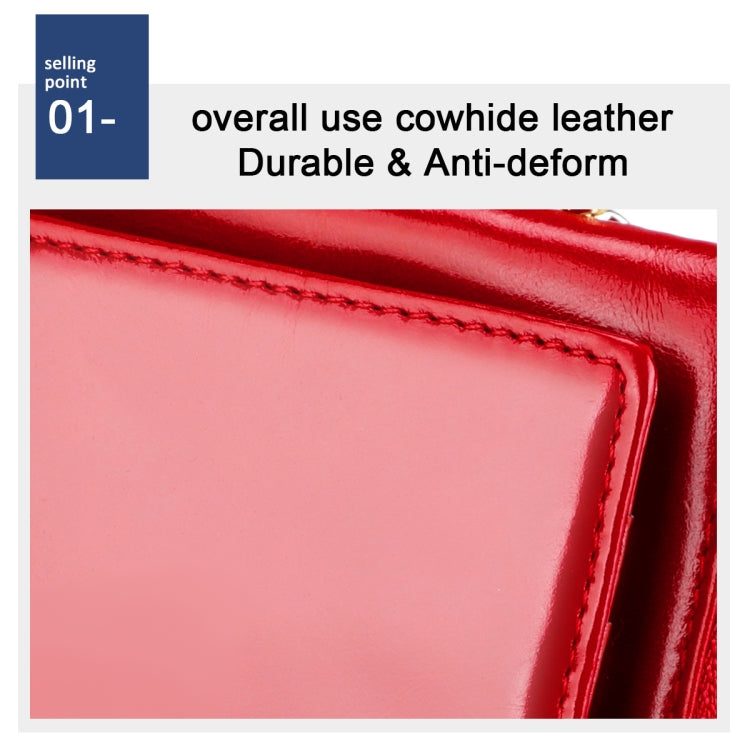 3506 RFID Anti-Degaussing Oil Wax Vintage Texture Genuine Leather Hand Held Wallet for Ladies(Black) - Antimagnetic RFID Package by PMC TechLife | Online Shopping South Africa | PMC TechLife | Buy Now Pay Later Mobicred