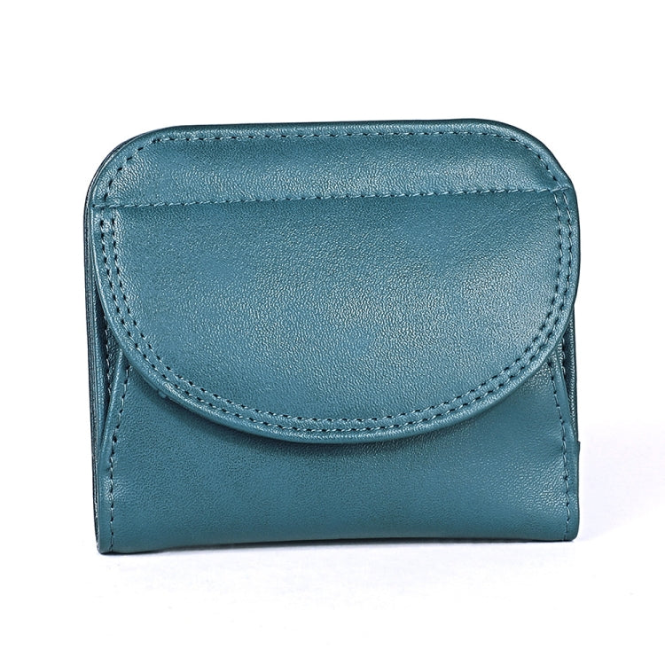 3537 Folding Short RFID Anti-Theft Genuine Leather Coin Purse for Ladies(Blue) - free shipping - PMC TechLife - Order now!