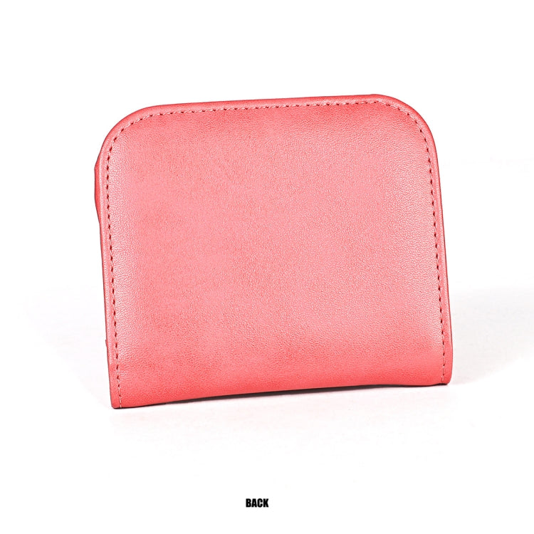 3537 Folding Short RFID Anti-Theft Genuine Leather Coin Purse for Ladies(Pink) - free shipping - PMC TechLife - Order now!