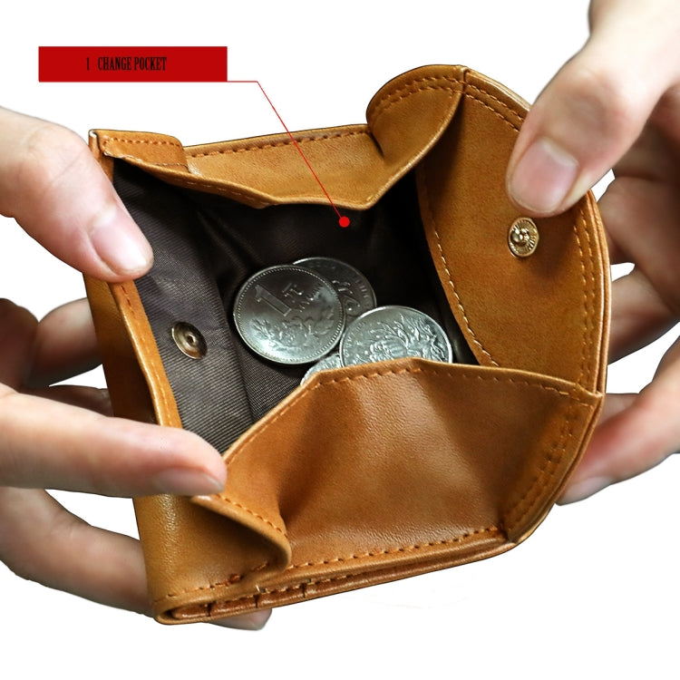 3537 Folding Short RFID Anti-Theft Genuine Leather Coin Purse for Ladies(Black) - Antimagnetic RFID Package by PMC TechLife | Online Shopping South Africa | PMC TechLife | Buy Now Pay Later Mobicred