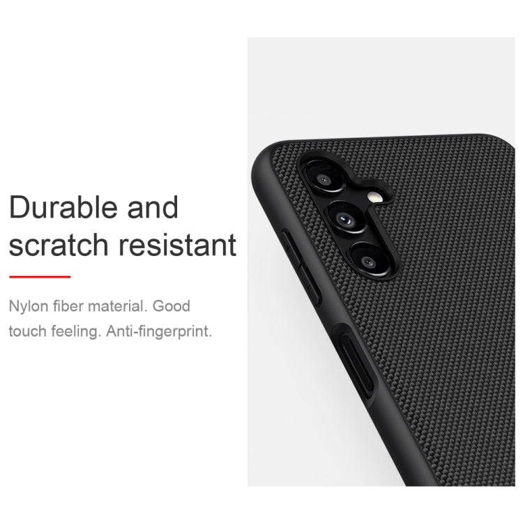 For Samsung Galaxy A13 5G NILLKIN 3D Texture Nylon Fiber PC+TPU Phone Case(Black) - Galaxy Phone Cases by NILLKIN | Online Shopping South Africa | PMC TechLife | Buy Now Pay Later Mobicred