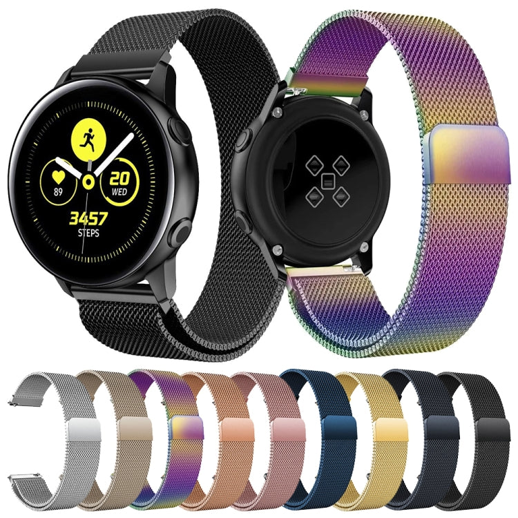 For Galaxy Watch Active Milanese Watch Band(Gray) - Watch Bands by PMC TechLife | Online Shopping South Africa | PMC TechLife | Buy Now Pay Later Mobicred