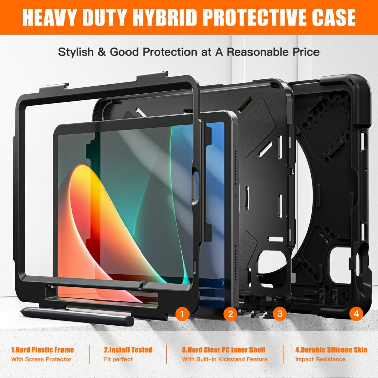 For Xiaomi Pad 5 / Pad 5 Pro Silicone + PC Tablet Case(Black) -  by PMC TechLife | Online Shopping South Africa | PMC TechLife