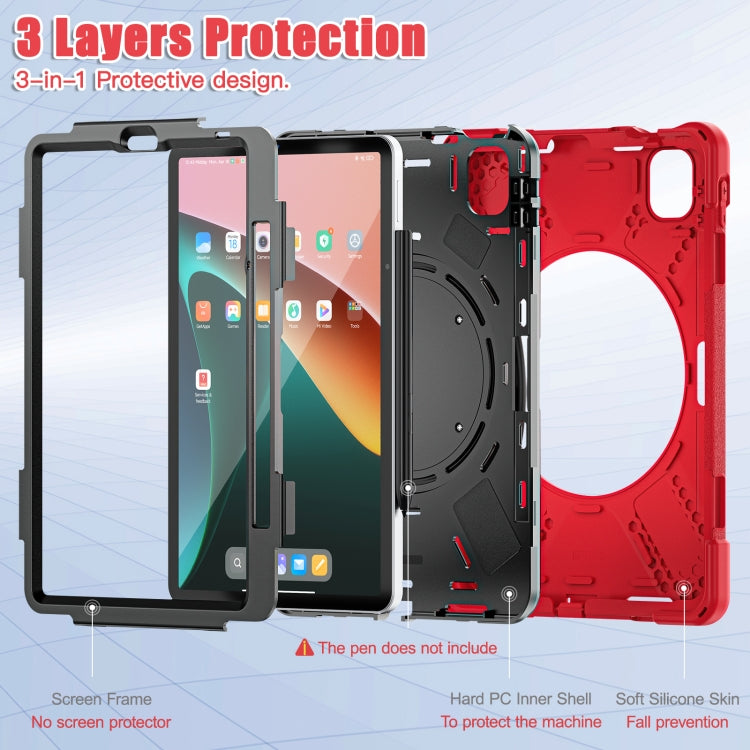 For Xiaomi Pad 5 / Pad 5 Pro Silicone + PC Tablet Protective Case(Red) -  by PMC TechLife | Online Shopping South Africa | PMC TechLife