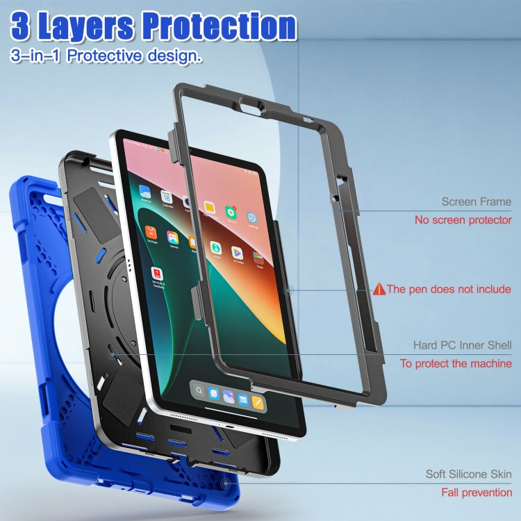 For Xiaomi Pad 5 / Pad 5 Pro Silicone + PC Tablet Protective Case(Blue) -  by PMC TechLife | Online Shopping South Africa | PMC TechLife
