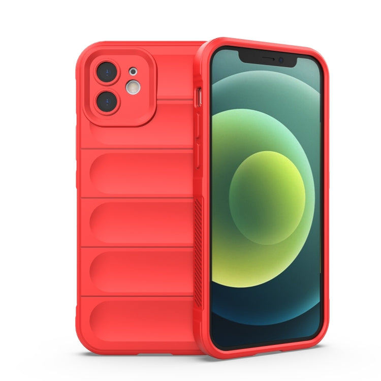 For iPhone 12 Magic Shield TPU + Flannel Phone Case(Red) - iPhone 12 / 12 Pro Cases by PMC TechLife | Online Shopping South Africa | PMC TechLife | Buy Now Pay Later Mobicred