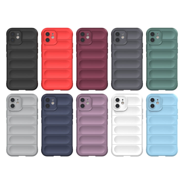 For iPhone 12 Magic Shield TPU + Flannel Phone Case(Grey) - iPhone 12 / 12 Pro Cases by PMC TechLife | Online Shopping South Africa | PMC TechLife | Buy Now Pay Later Mobicred