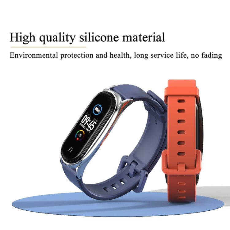 For Xiaomi Mi Band 3/4/5/6 Mijobs CS Silicone Waterproof Watch Band(Wine Red+Rose Gold) - Watch Bands by MIJOBS | Online Shopping South Africa | PMC TechLife | Buy Now Pay Later Mobicred