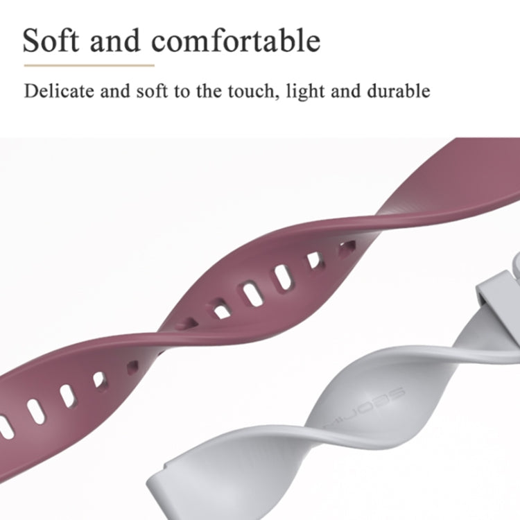 For Xiaomi Mi Band 3/4/5/6 Mijobs CS Silicone Waterproof Watch Band(Grey+Silver) - Watch Bands by MIJOBS | Online Shopping South Africa | PMC TechLife | Buy Now Pay Later Mobicred