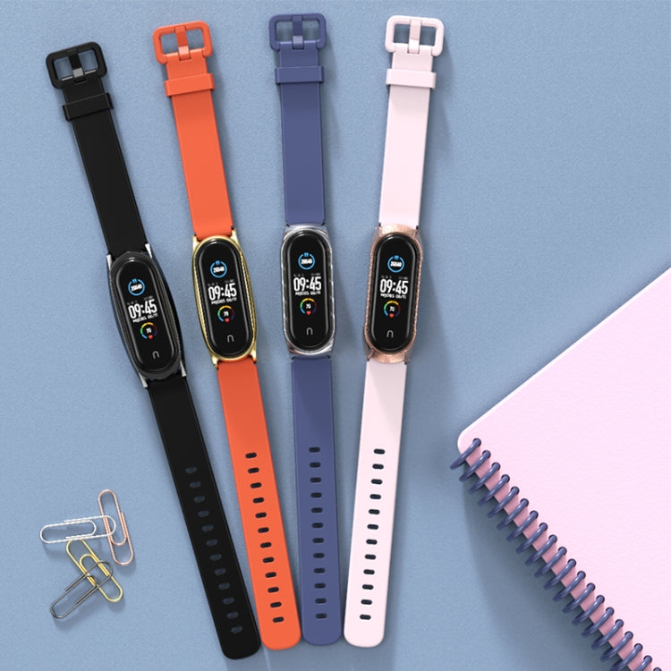 For Xiaomi Mi Band 3/4/5/6 Mijobs CS Silicone Waterproof Watch Band(Army Green+Silver) - free shipping - PMC TechLife - Order now!