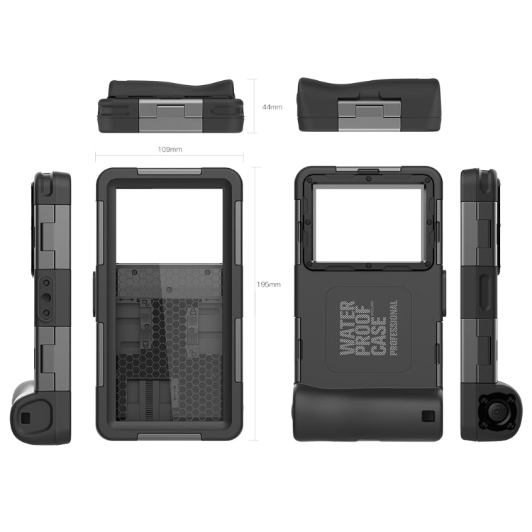 RedPepper 2nd Generation Diving Waterproof Protective Case, Waterproof depth: 15m(Black) - free shipping - PMC TechLife - Order now!