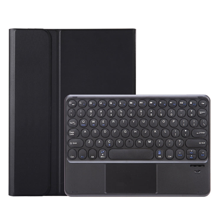 YA610B-A  Lambskin Texture Voltage Round Keycap Bluetooth Keyboard Leather Case with Touchpad For Samsung Galaxy Tab S6 Lite 10.4 inch SM-P610 / SM-P615(Black) - Samsung Keyboard by PMC TechLife | Online Shopping South Africa | PMC TechLife | Buy Now Pay Later Mobicred