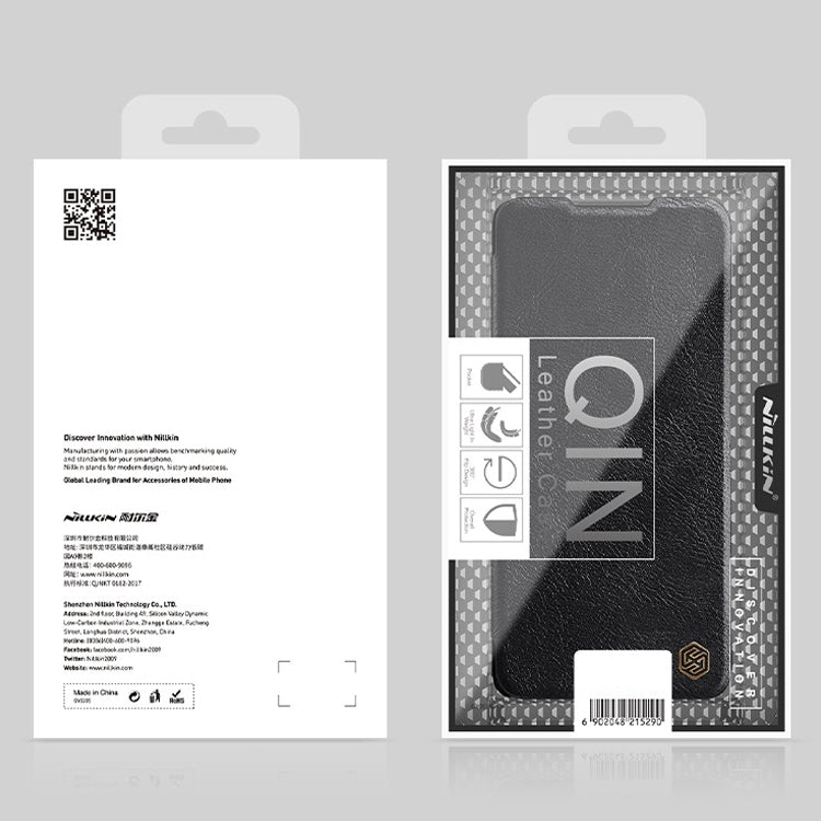 For Xiaomi Redmi Note 11S NILLKIN QIN Series Crazy Horse Texture Leather Case(Black) - Xiaomi Cases by NILLKIN | Online Shopping South Africa | PMC TechLife | Buy Now Pay Later Mobicred