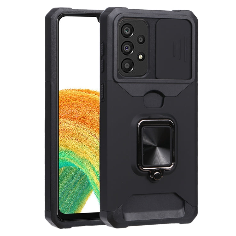 For Samsung Galaxy A33 5G Sliding Camera Cover Design PC + TPU Shockproof Phone Case(Black) - free shipping - PMC TechLife - Order now!