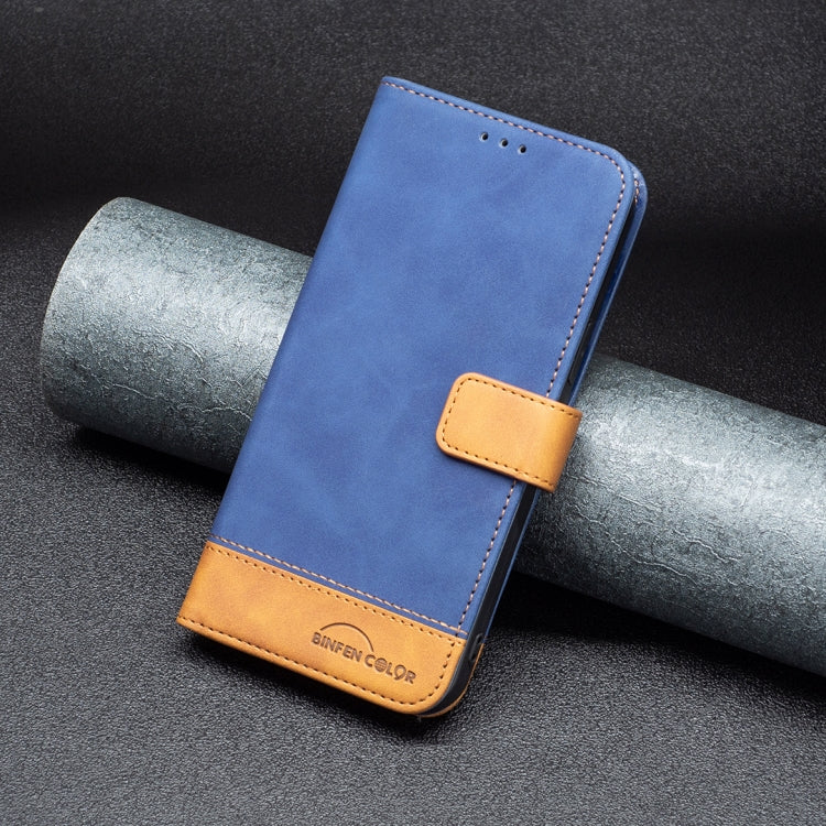 For Samsung Galaxy S21 Ultra 5G BF11 Color Matching Skin Feel Leather Phone Case(Blue) - free shipping - PMC TechLife - Order now!