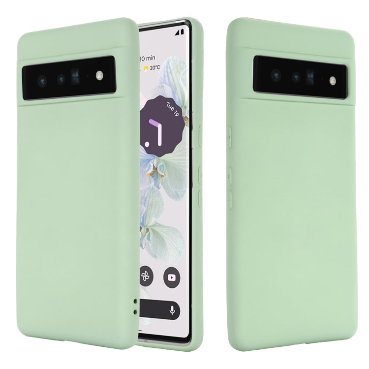 For Google Pixel 7 Pure Color Liquid Silicone Shockproof Phone Case(Green) - Google Cases by PMC TechLife | Online Shopping South Africa | PMC TechLife | Buy Now Pay Later Mobicred