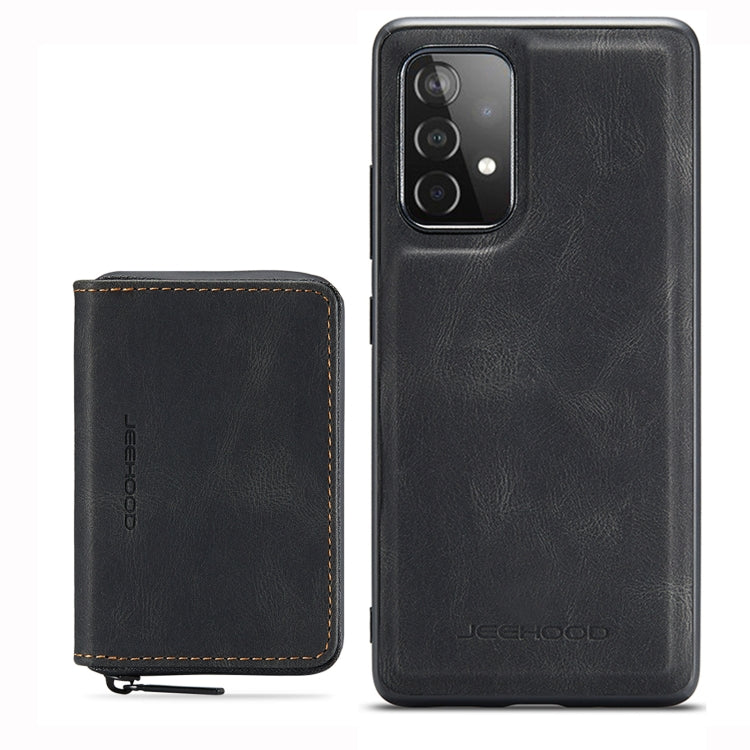 For Samsung Galaxy A33 5G JEEHOOD Magnetic Zipper Horizontal Flip Phone Leather Case(Black) - Galaxy Phone Cases by JEEHOOD | Online Shopping South Africa | PMC TechLife | Buy Now Pay Later Mobicred